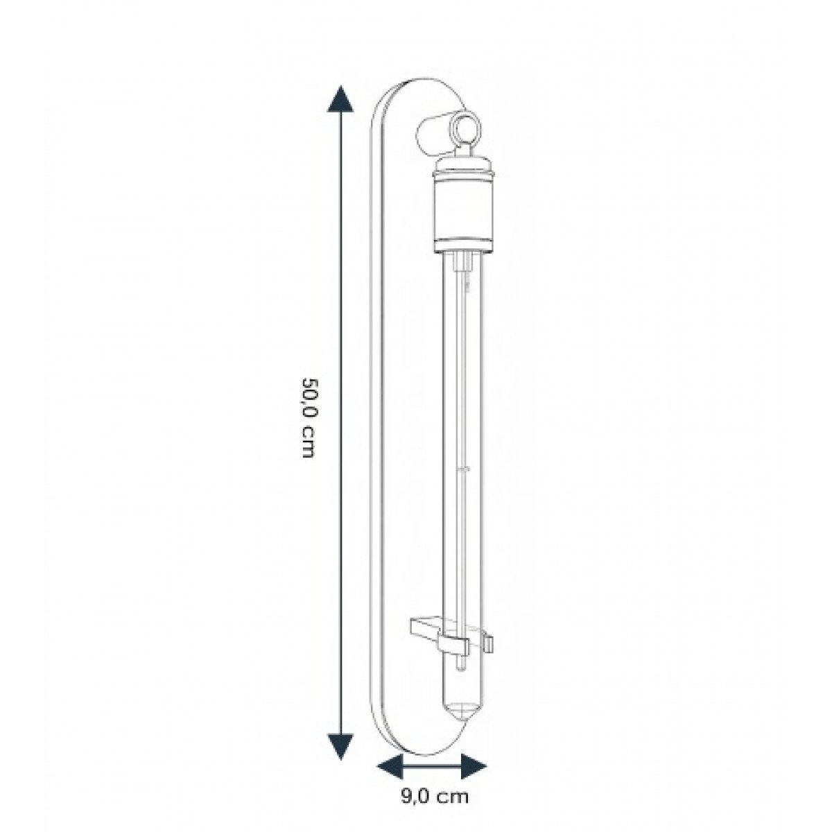 Innenleuchte Fairmont Wandleuchte aus Messing mit Kabel und Schalter
