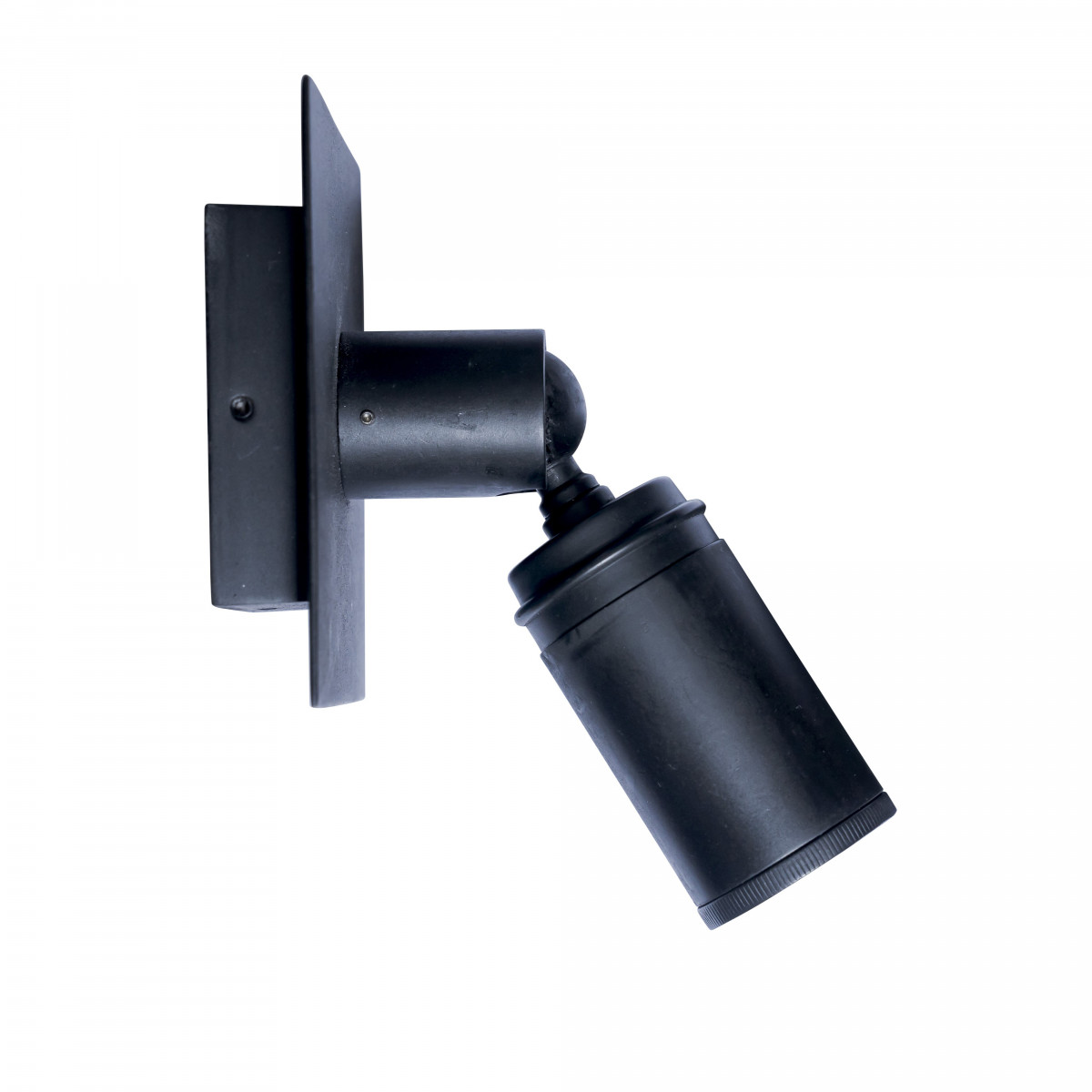 Messinglampe in der Farbe Antik schwarz mit einer E27-Fassung