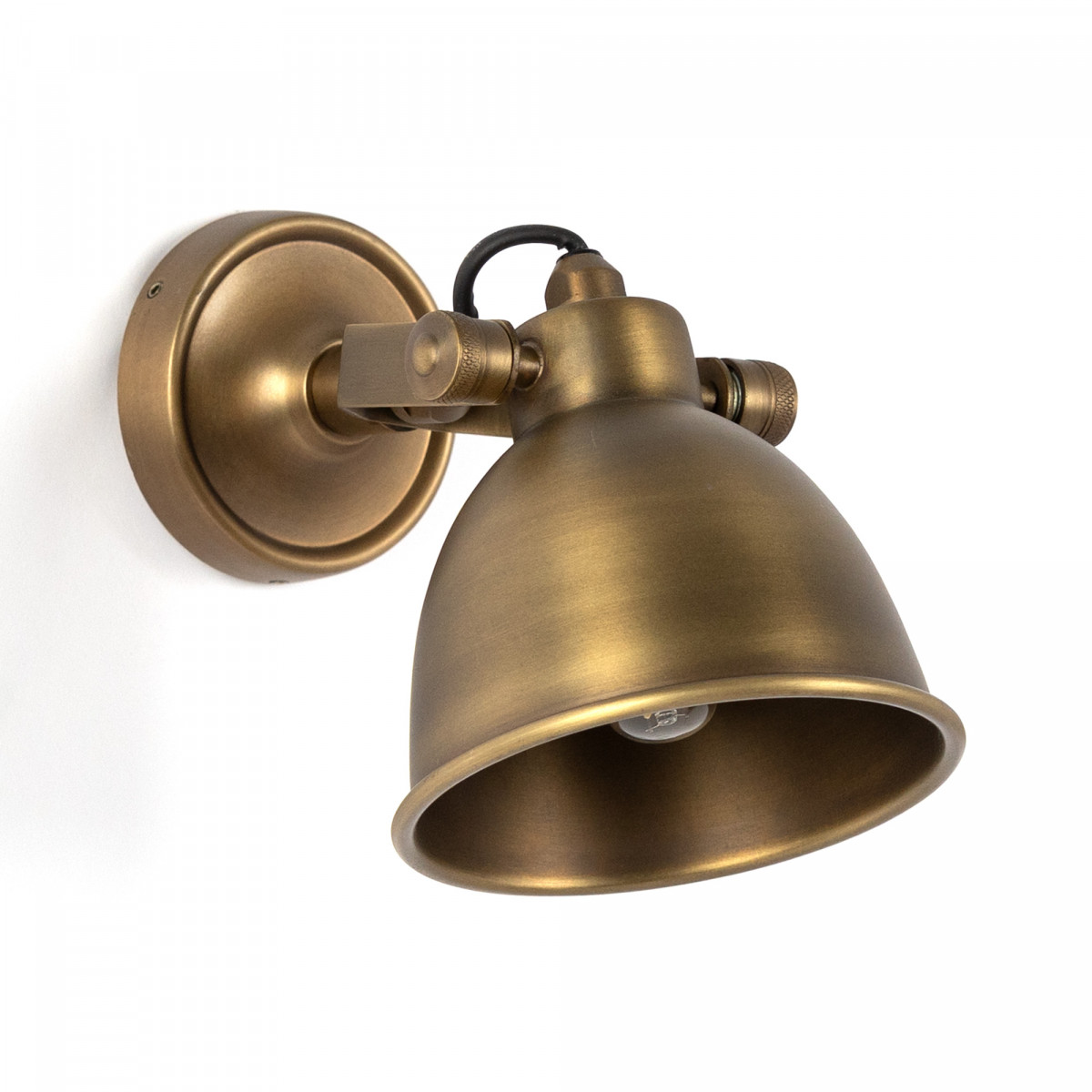 Industrieller Wandspot Vintage Maxim Messing