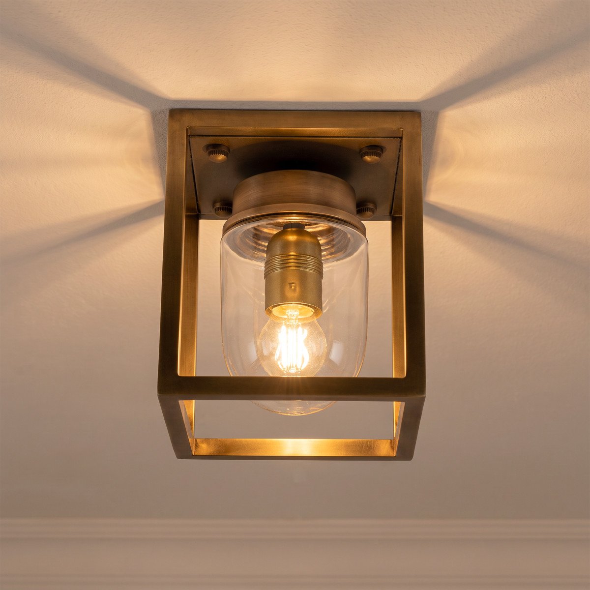 Außenleuchte Ferryhill Deckenlampe Messing 