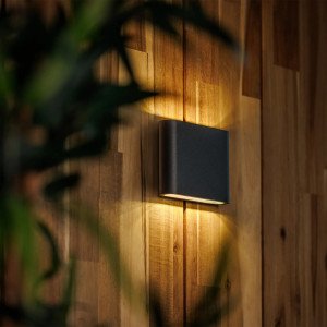 Außenleuchte Muro 12-Volt-Wandleuchte Schwarz modern