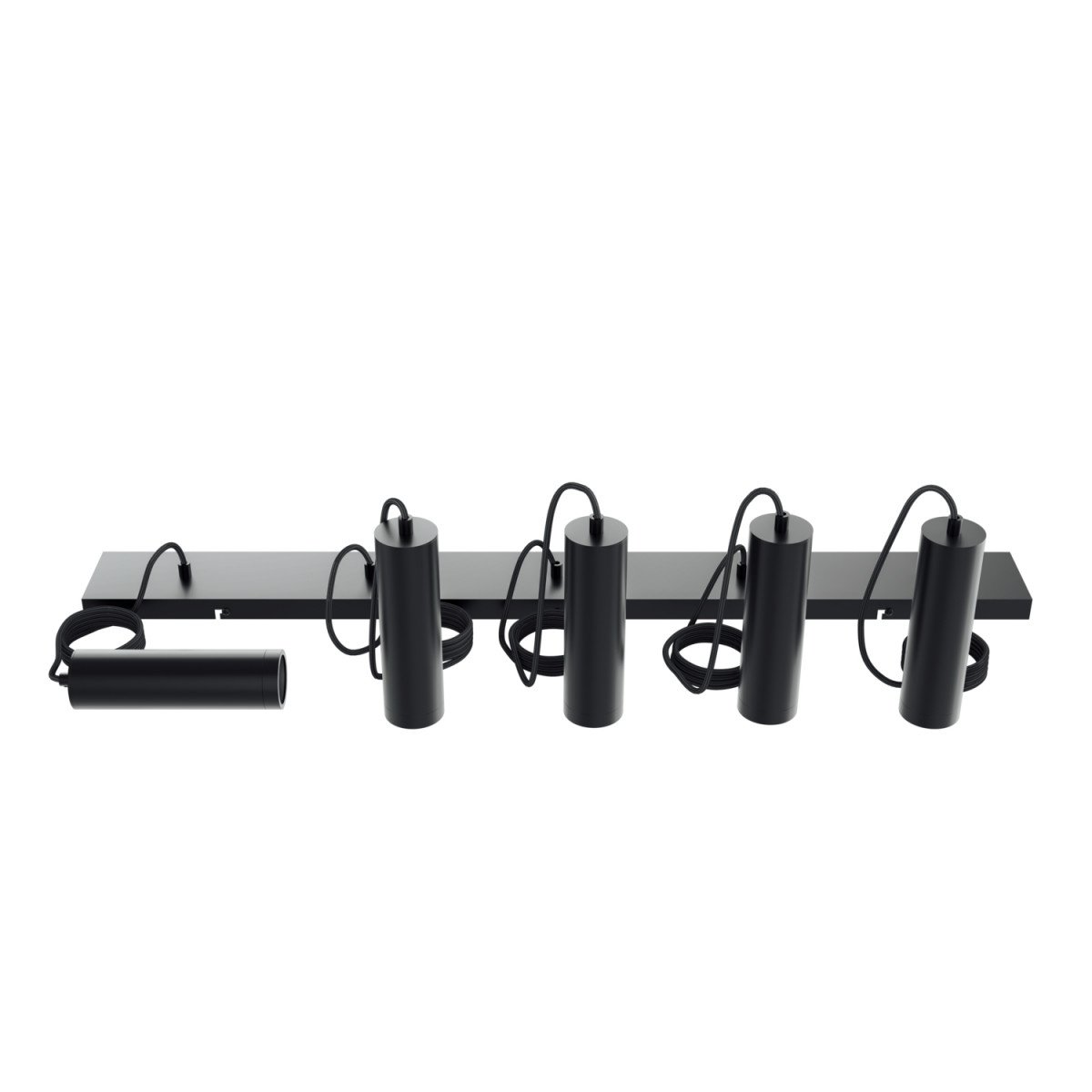 Calex Pendel 5-Licht GU10 schwarze Hängeleuchte