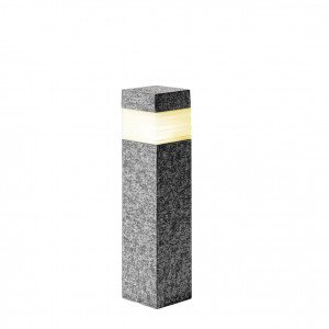 Rechteckige Gartenleuchte Deva Stehleuchte für den Außenbereich mit robustem Aussehen und in der Farbe grau