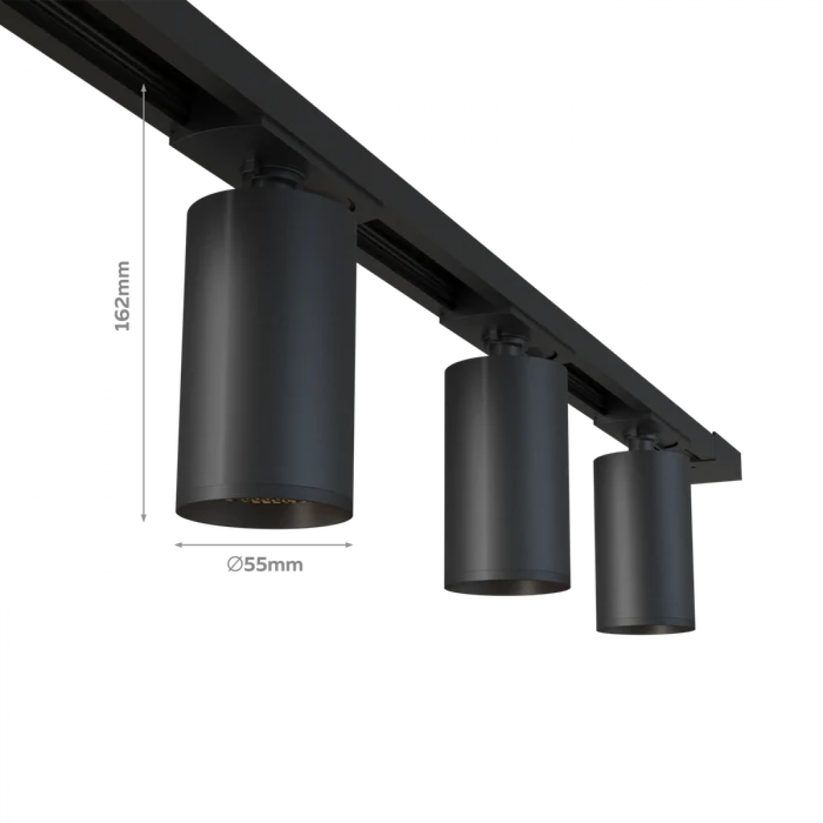 Calex Tracklight 2M Schwarz 4 GU10-Spots