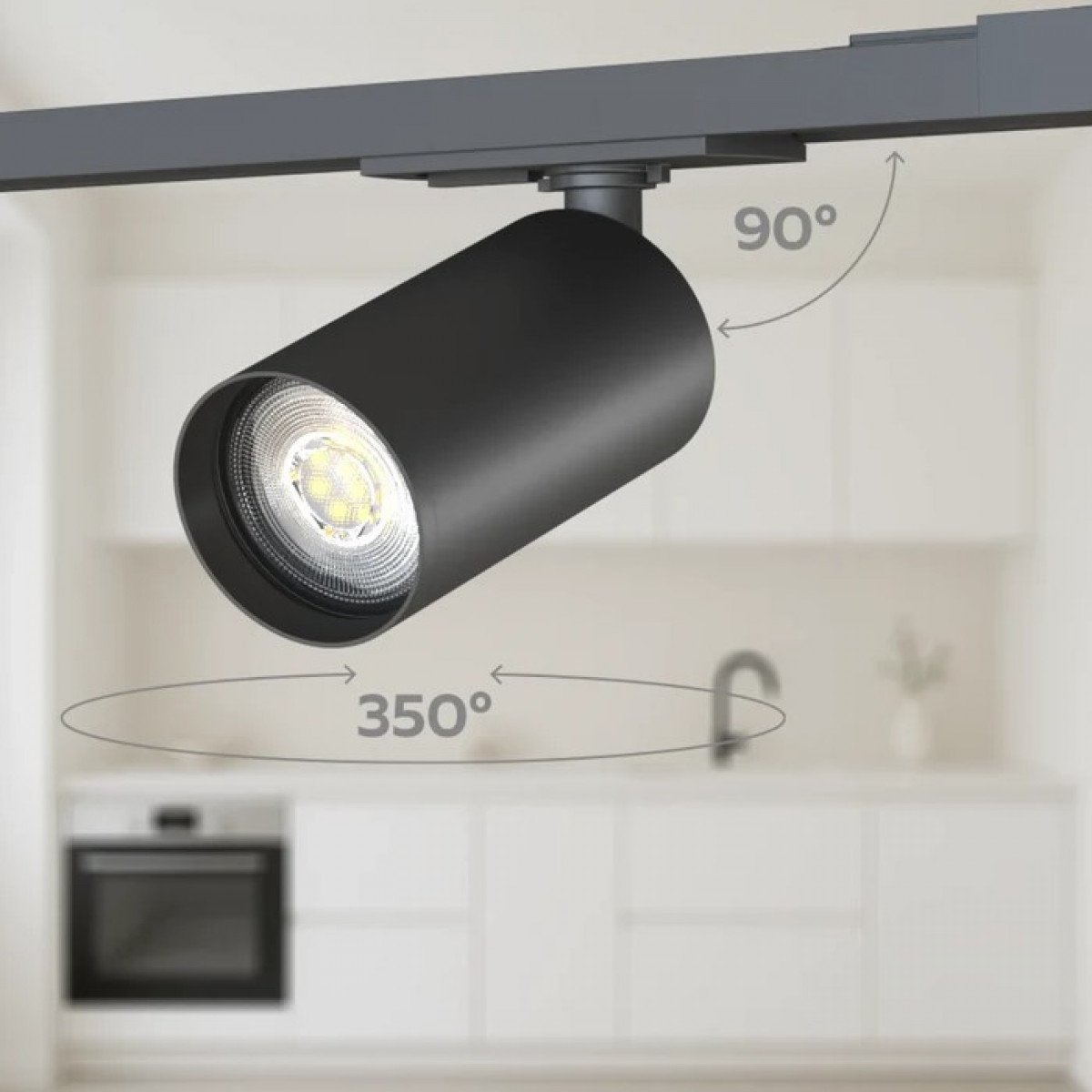 Calex Tracklight 2M Schwarz 4 GU10-Spots