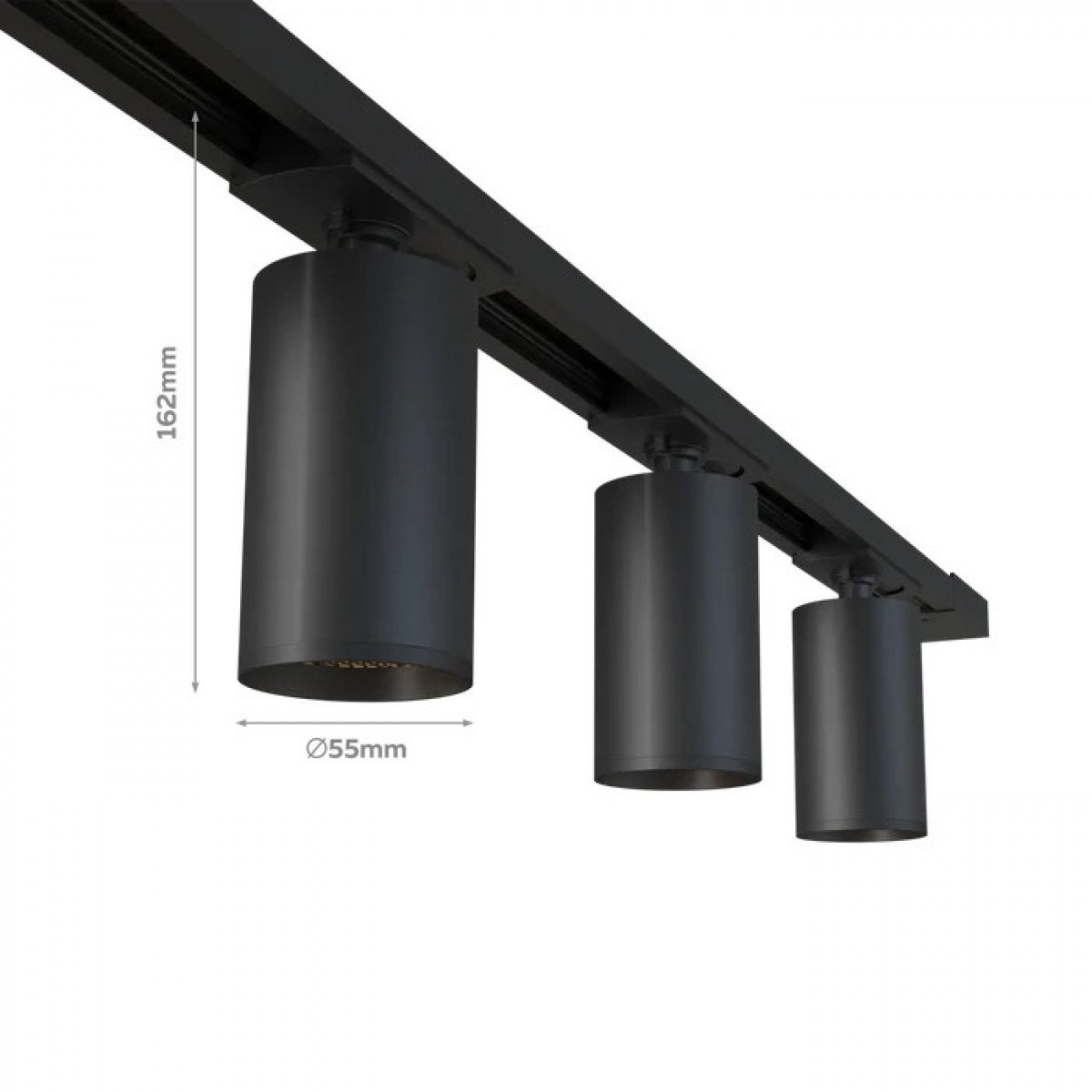 Calex Tracklight Schwarz 6 GU10-Spots