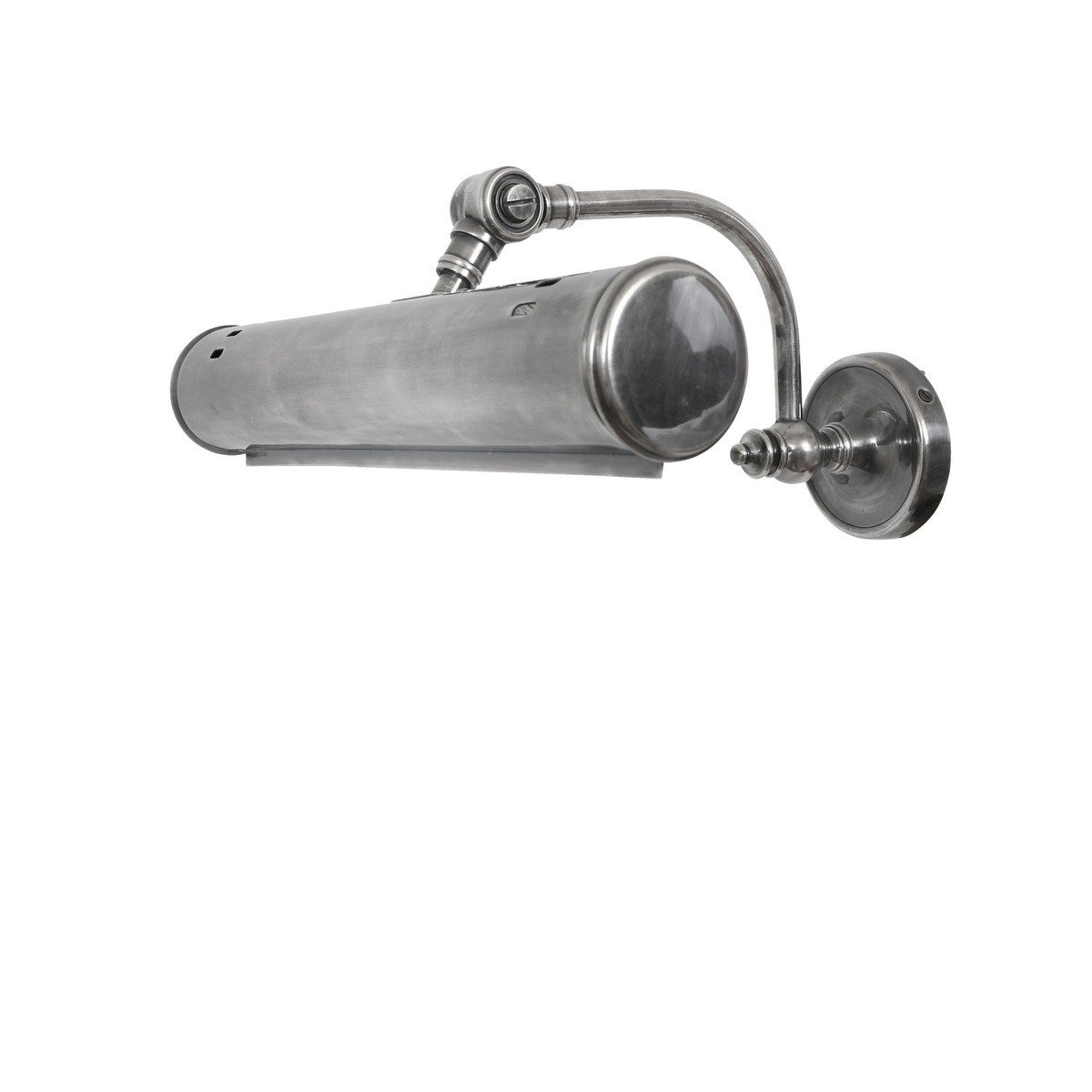 Messinglampe in Antiksilber mit E27-Fassung