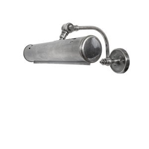 Messinglampe in Antiksilber mit E27-Fassung