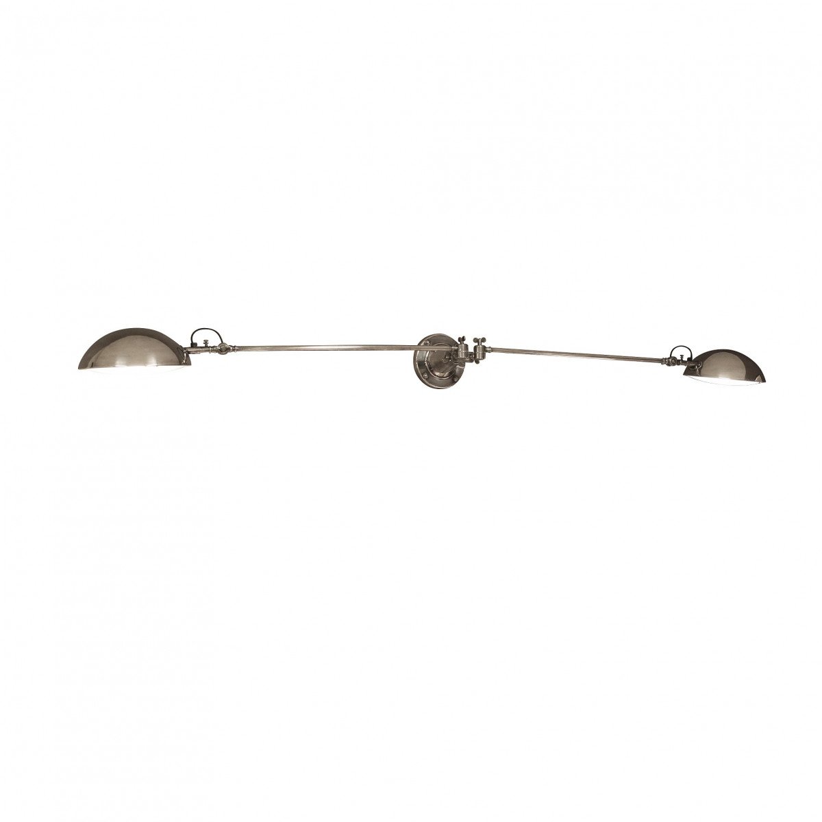 Messinglampe in Antiksilber mit E27-Fassung