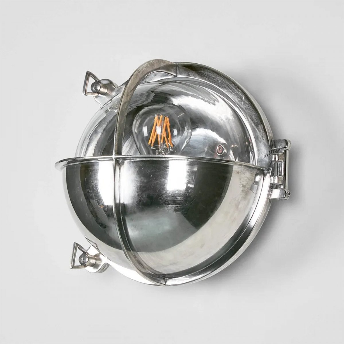 Schiffsleuchte - Nautische Lampe - Maritime Schiffsleuchte - Schiffslampe Taylor Silber - Nostalux