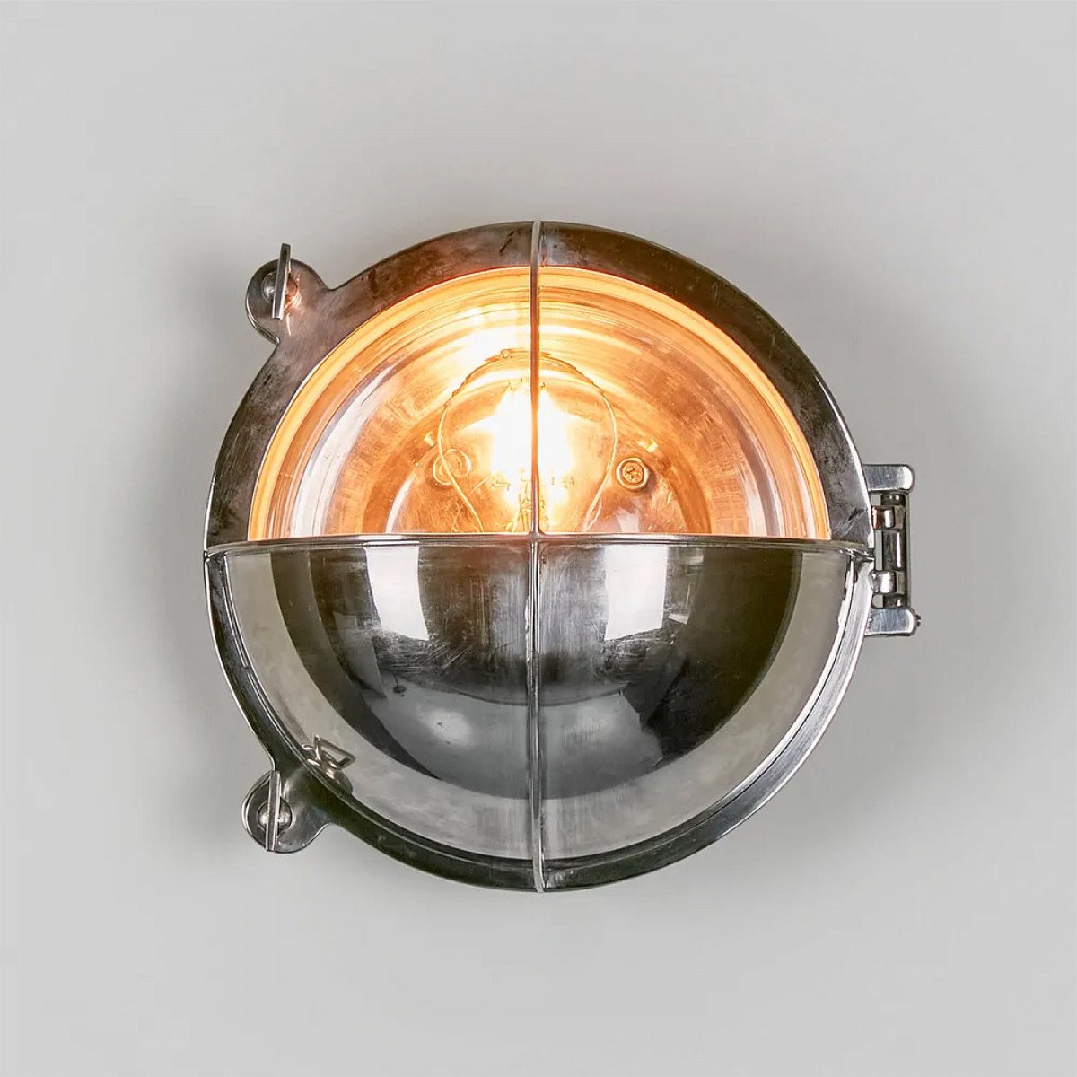Schiffsleuchte - Nautische Lampe - Maritime Schiffsleuchte - Schiffslampe Taylor Silber - Nostalux