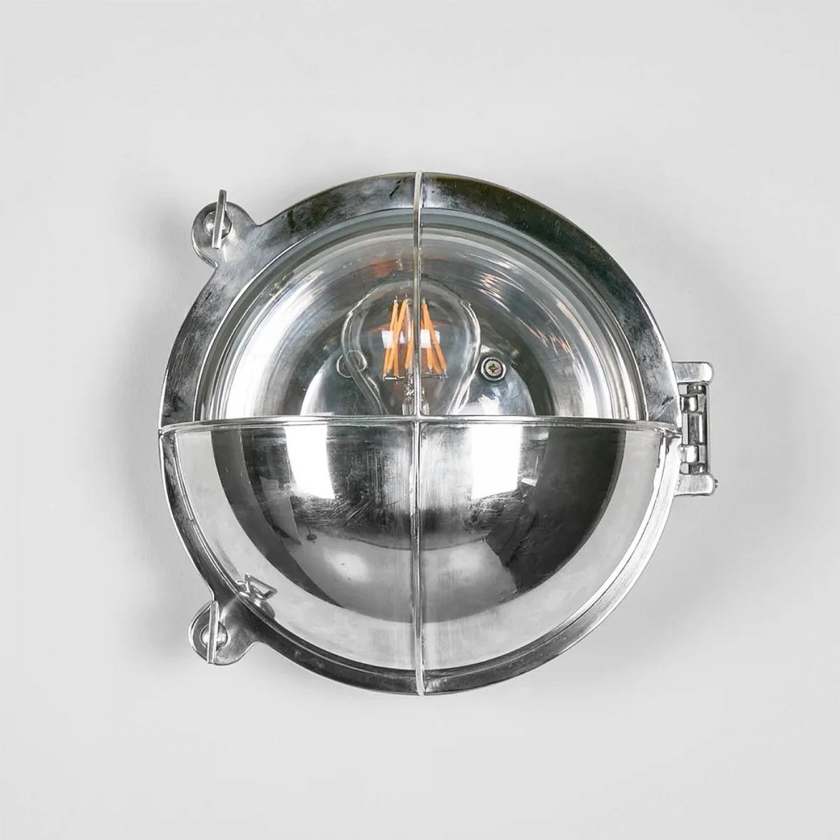 Schiffsleuchte - Nautische Lampe - Maritime Schiffsleuchte - Schiffslampe Taylor Silber - Nostalux