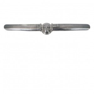 Messinglampe in Antiksilber mit E27-Fassung