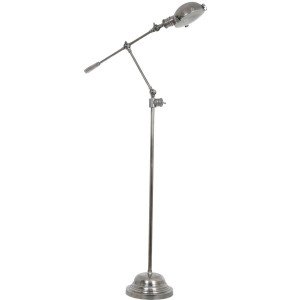 Messinglampe in Antiksilber mit E27-Fassung
