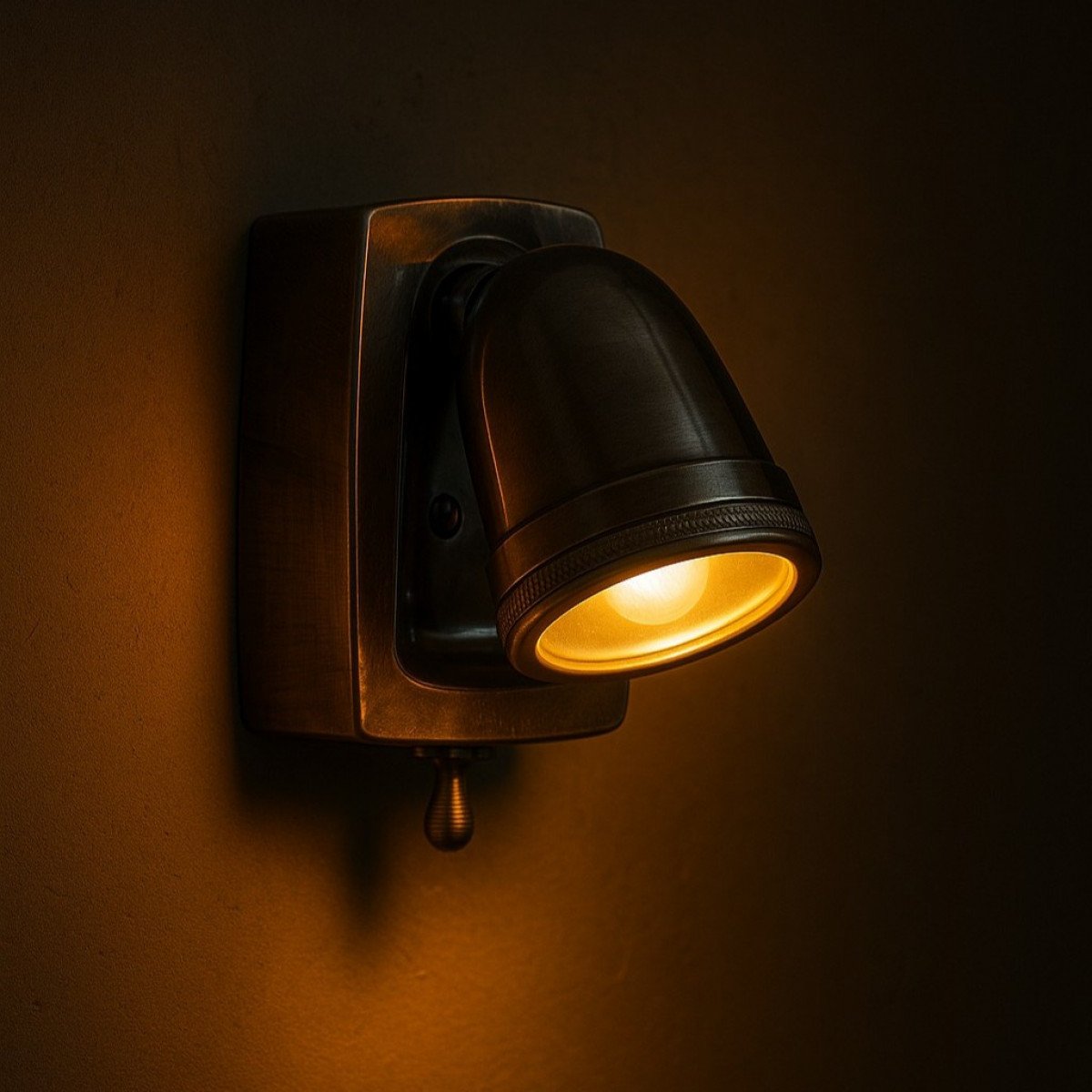 Messinglampe in antiker Silberfarbe mit GU10-Fassung