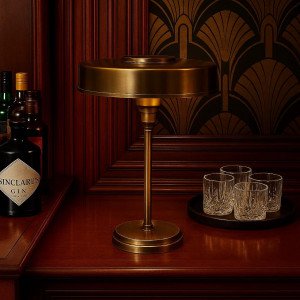 Auriol Tischlampe Messing