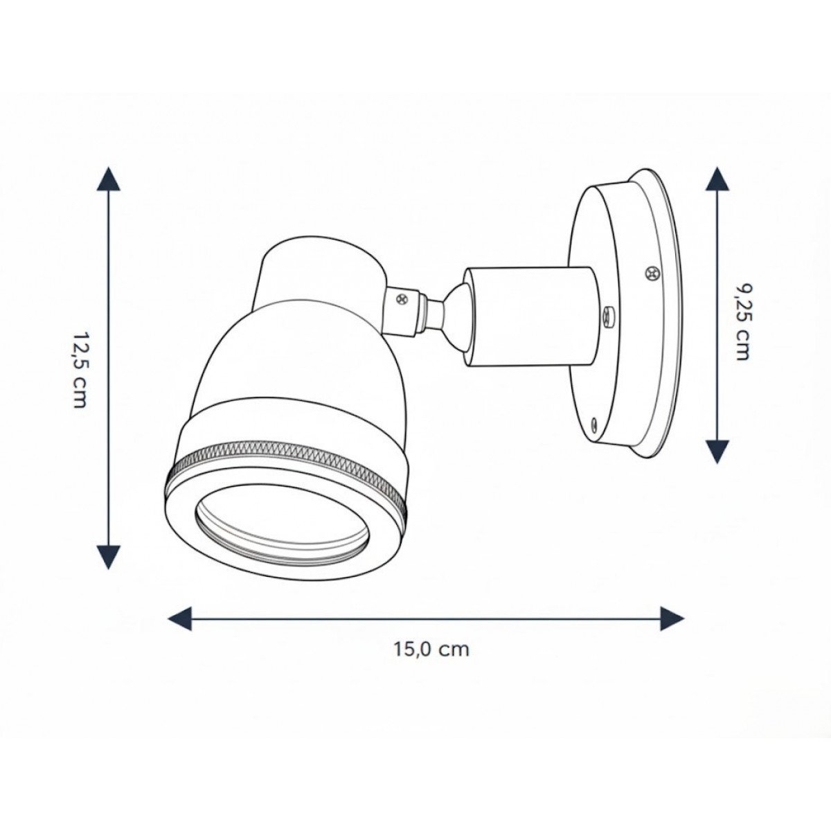 Indigo Swirl Outdoor Spot Schwarz