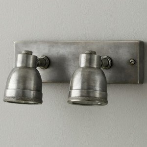 Industrieller Vintage Indigo Double Swirl Silber