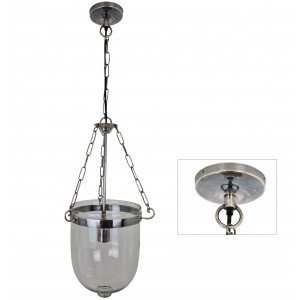Messinglampe in antiker Silberfarbe mit E27 Fassung