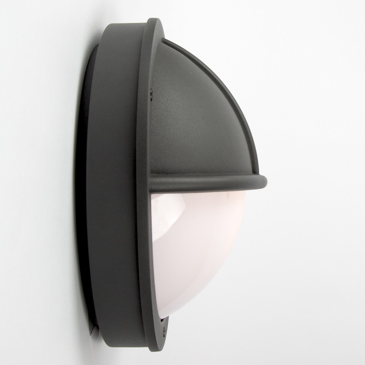 runde wandleuchte milchglas anthrazit modern e27
