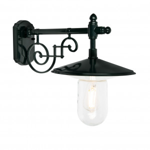 Grüne Stallleuchte klassische Wandhalterung E27 Aluminium