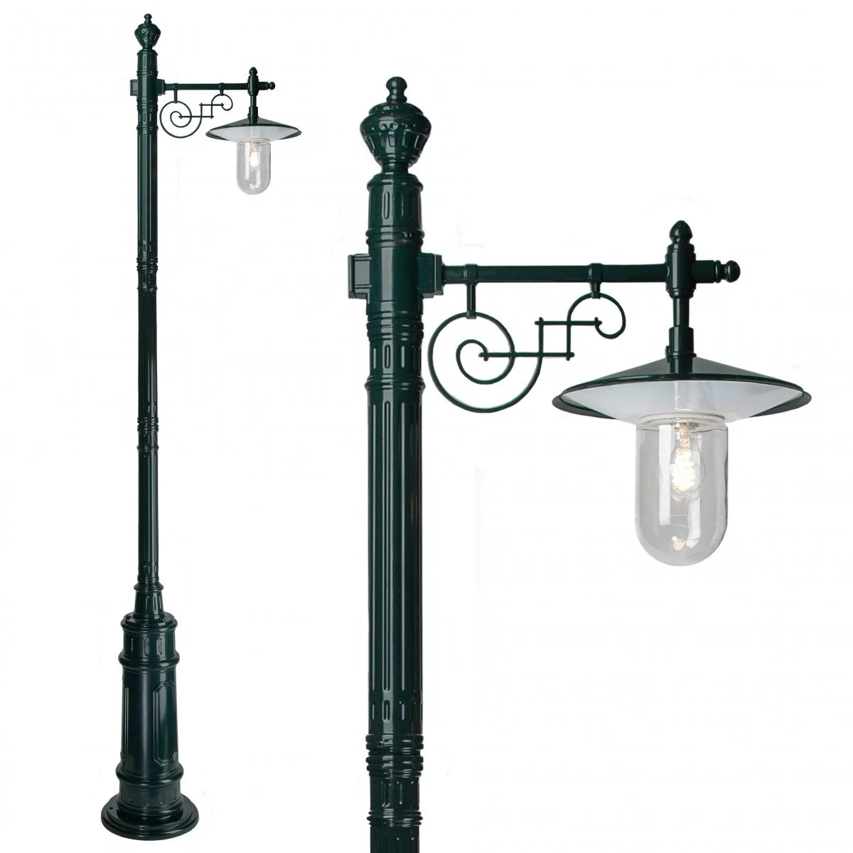 Klassische grüne Laterne 250 cm KS Verlichting