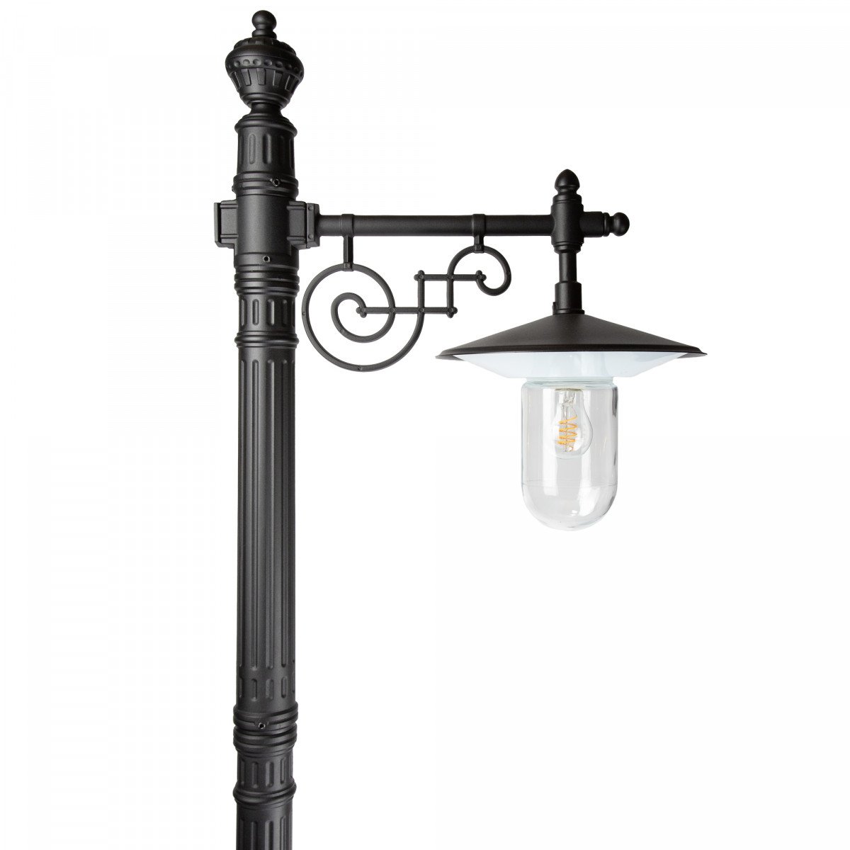Klassische Schwarz Laterne 250 cm KS Verlichting