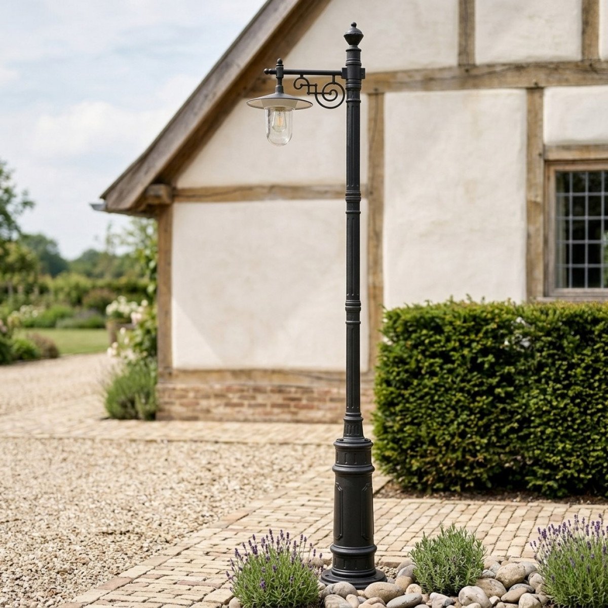 Klassische Schwarz Laterne 250 cm KS Verlichting