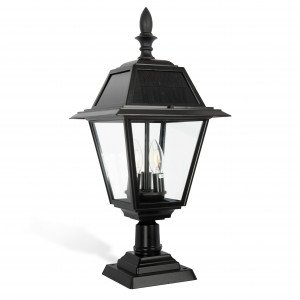 Außenlampe Vincenzo Sockellampe schwarz Aluminium klassisch