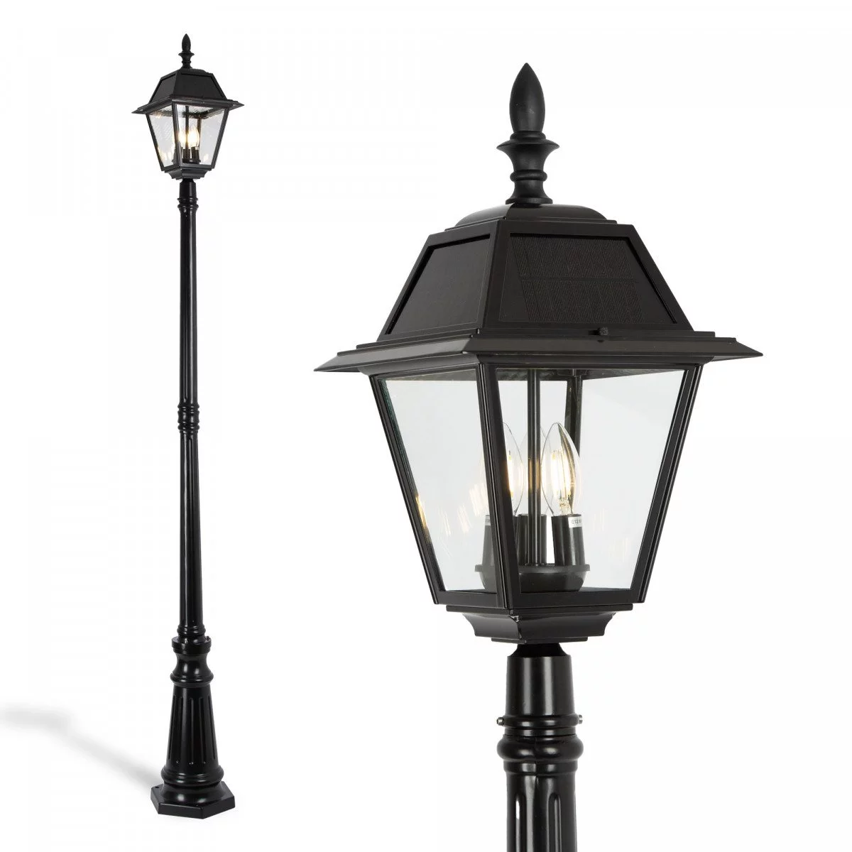 Vincenza Solar LED Laterne Schwarz