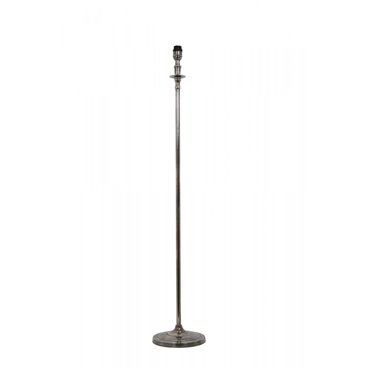 Messinglampe in Antiksilber mit E27-Fassung