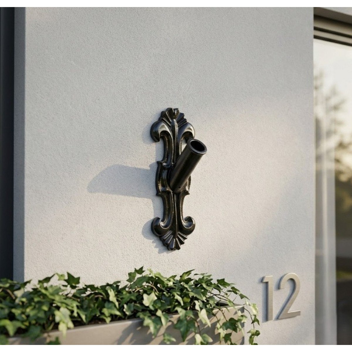 Klassischer Fahnenhalter Wand aus hochwertigem Aluminiumguss 