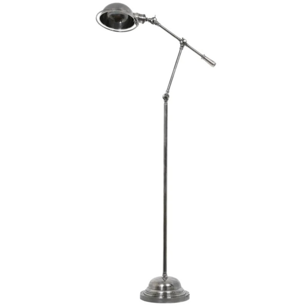 Messinglampe in der Farbe Antique Silver mit einer E27-Fassung Messinglampe in der Farbe Antique Silver mit einer E27-Fassung