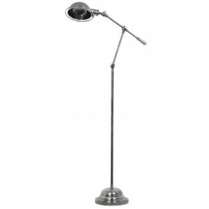 Messinglampe in der Farbe Antique Silver mit einer E27-Fassung