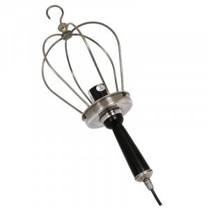 Messing-Lampe in der Farbe antik-silber mit einem E27-Lichtquellenfassung