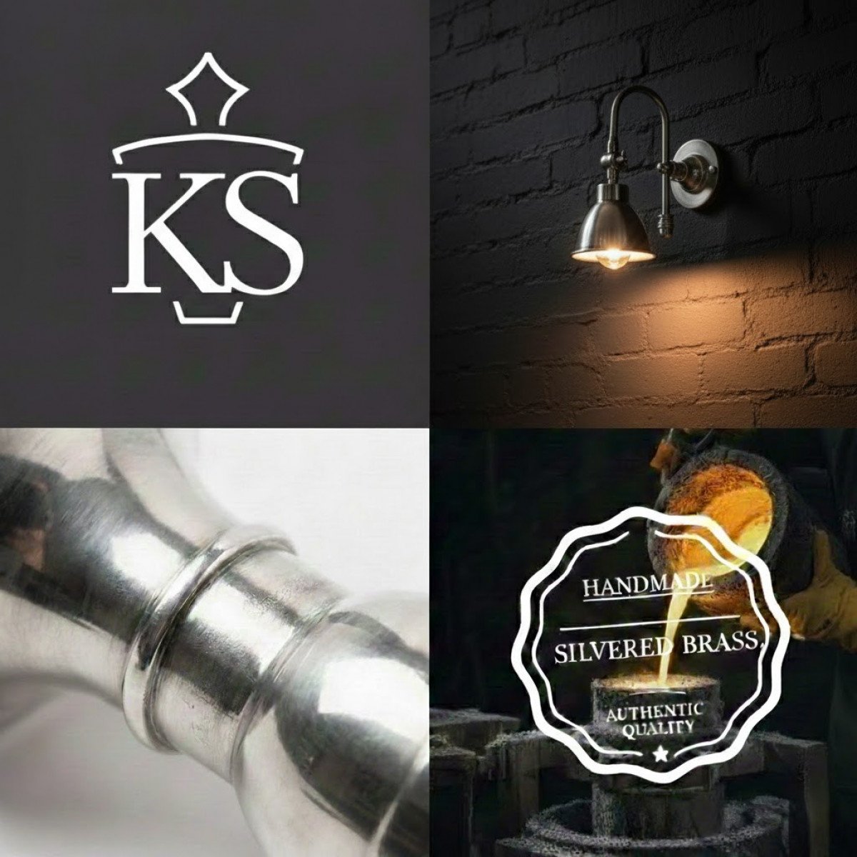 Wandleuchte Pasco Antik-Silber im Industrial-Stil