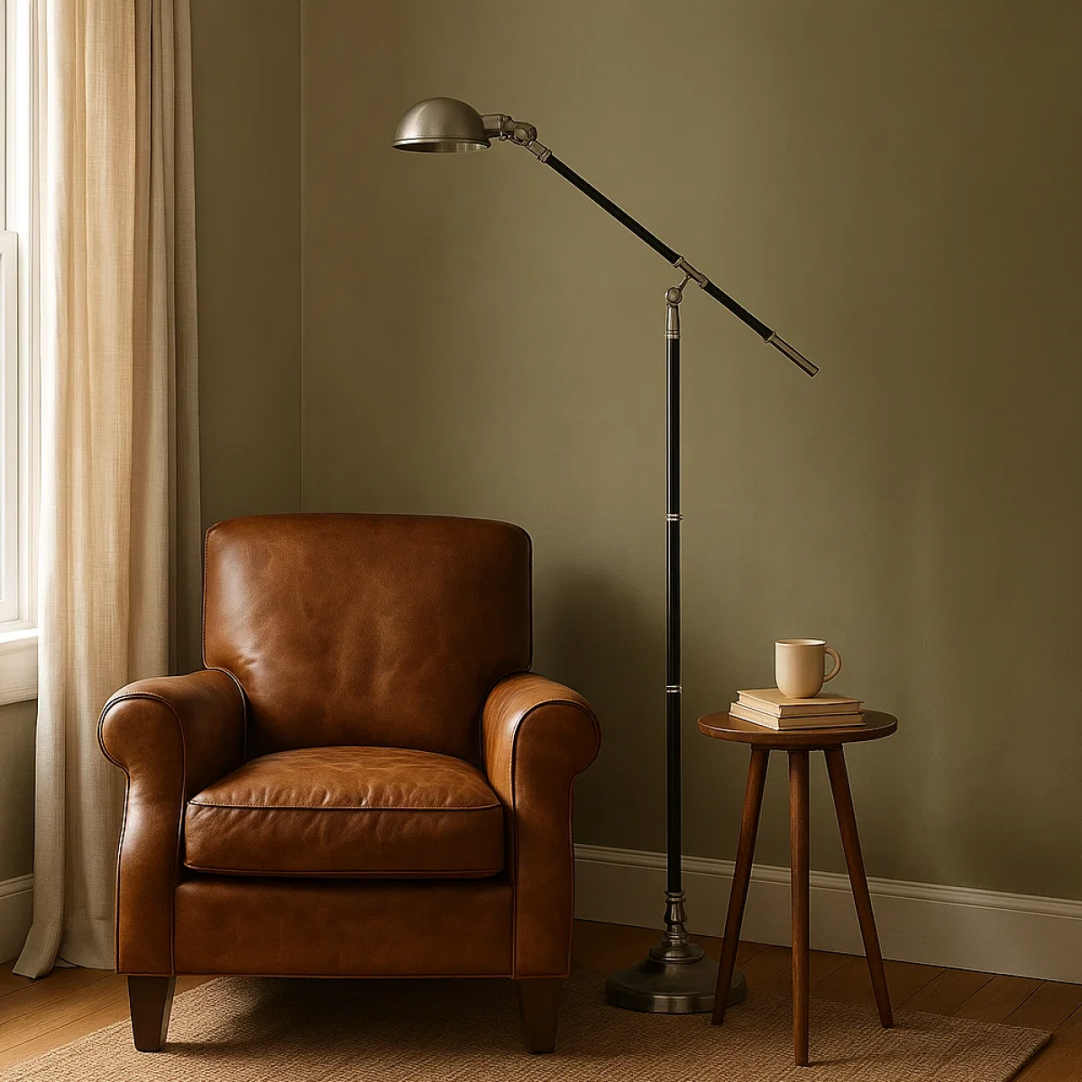 Nostaluce Stehlampe Jersey Antik-Silber Retro Vintage