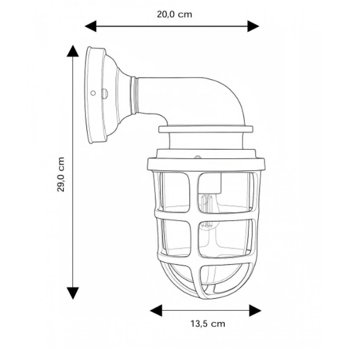 Wandleuchte Brooklyn Silber