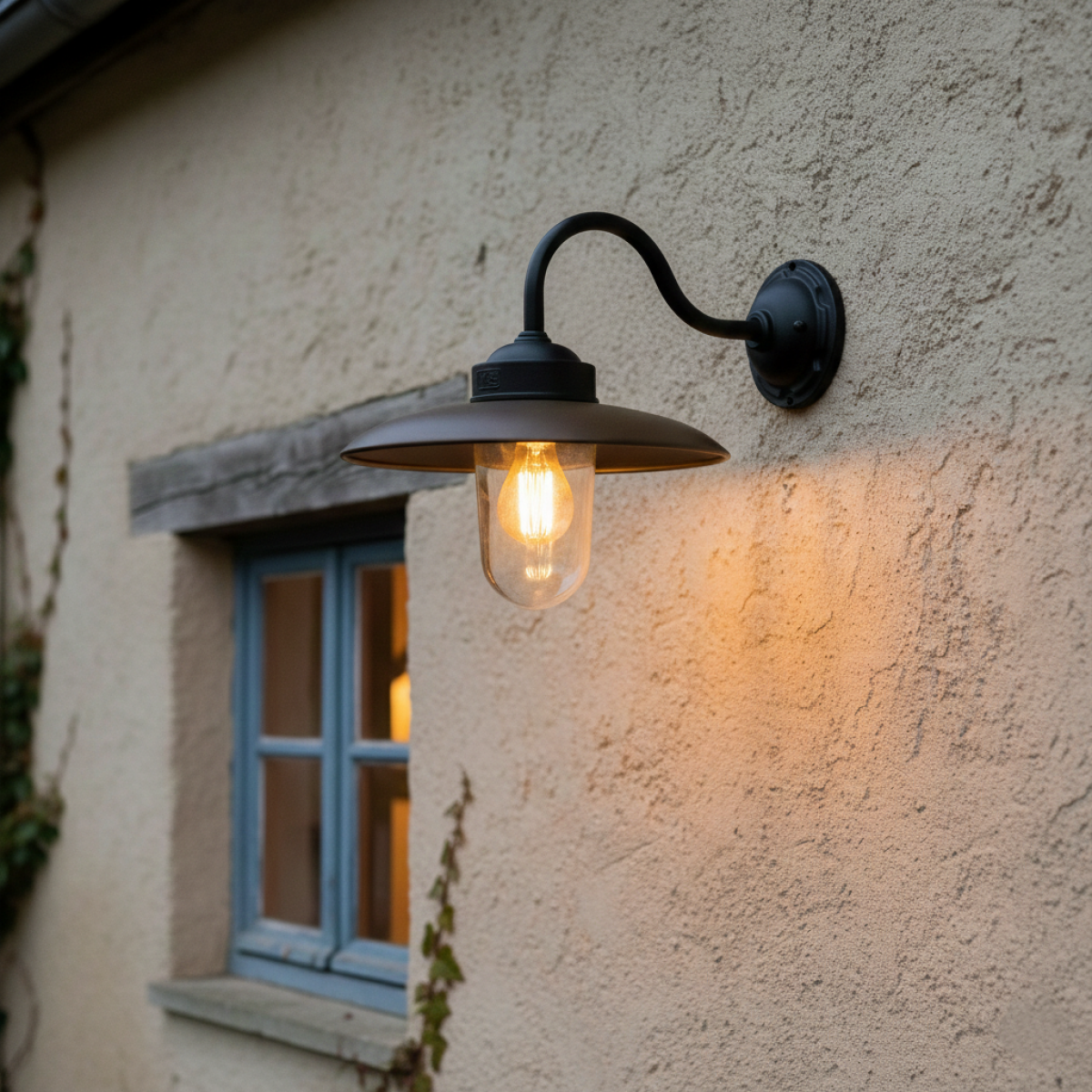 Stalllampe Solingen Wandleuchte Schwarz Bronze Ländlich