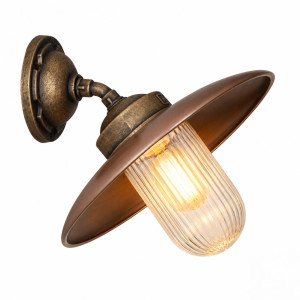 Außenleuchte Mayenne Bronze/Kupfer schräg Stalllampe Landhausstil