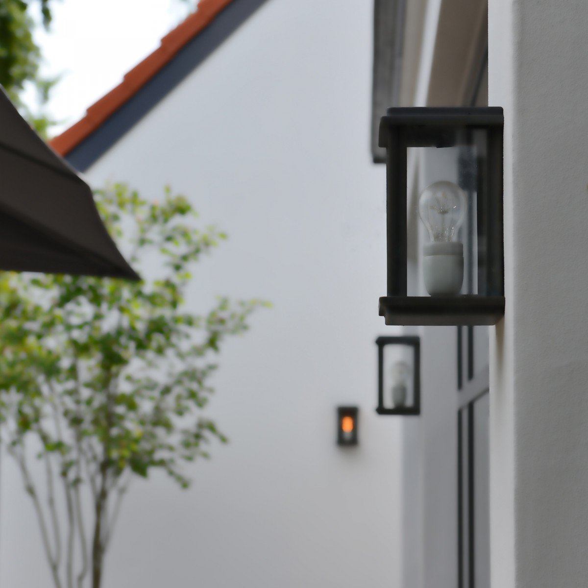 Flache Wandlampe Capital S Bronze