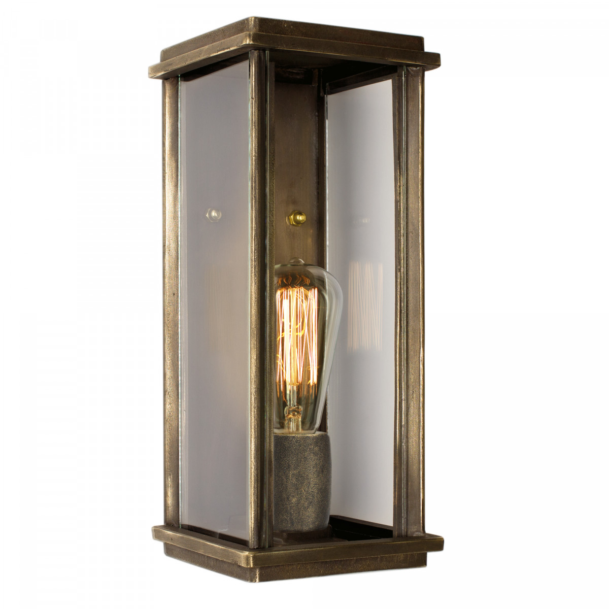 Flache Wandlampe Capital L Bronze