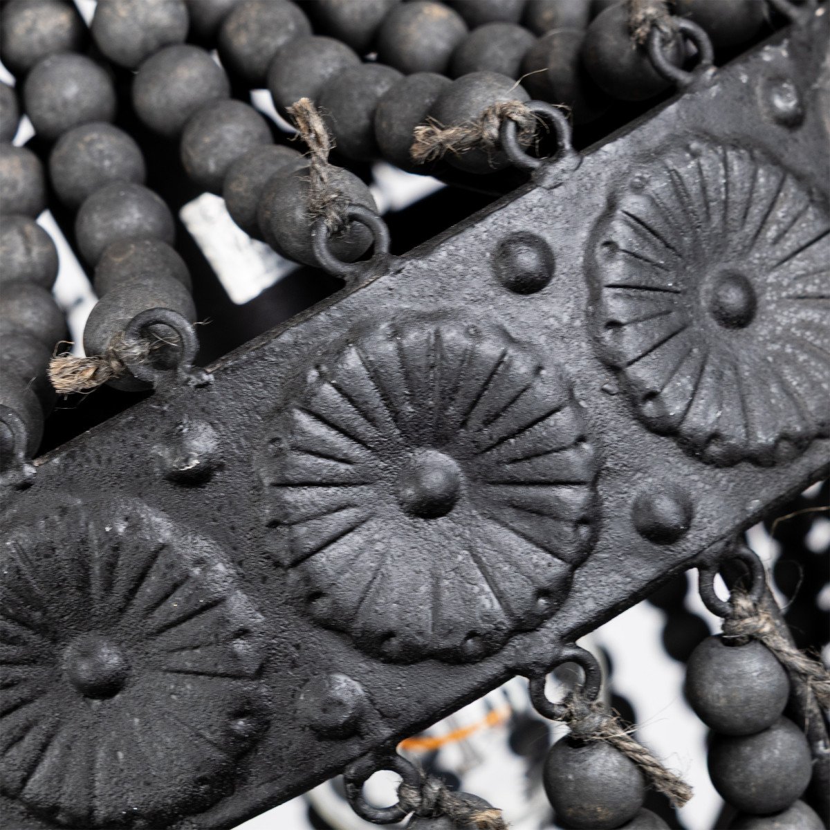Innenbeleuchtung Perle Pendelleuchte Schwarz Holz und Metall