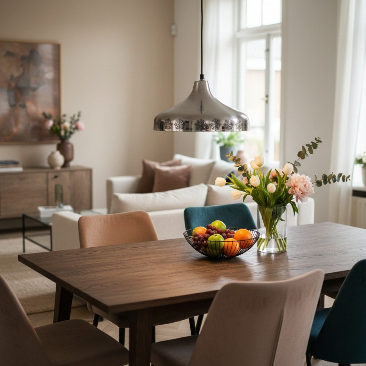 Alu Shiny Flat L Hängeleuchte Silber Aluminium Ø28 cm E27 Innenbeleuchtung