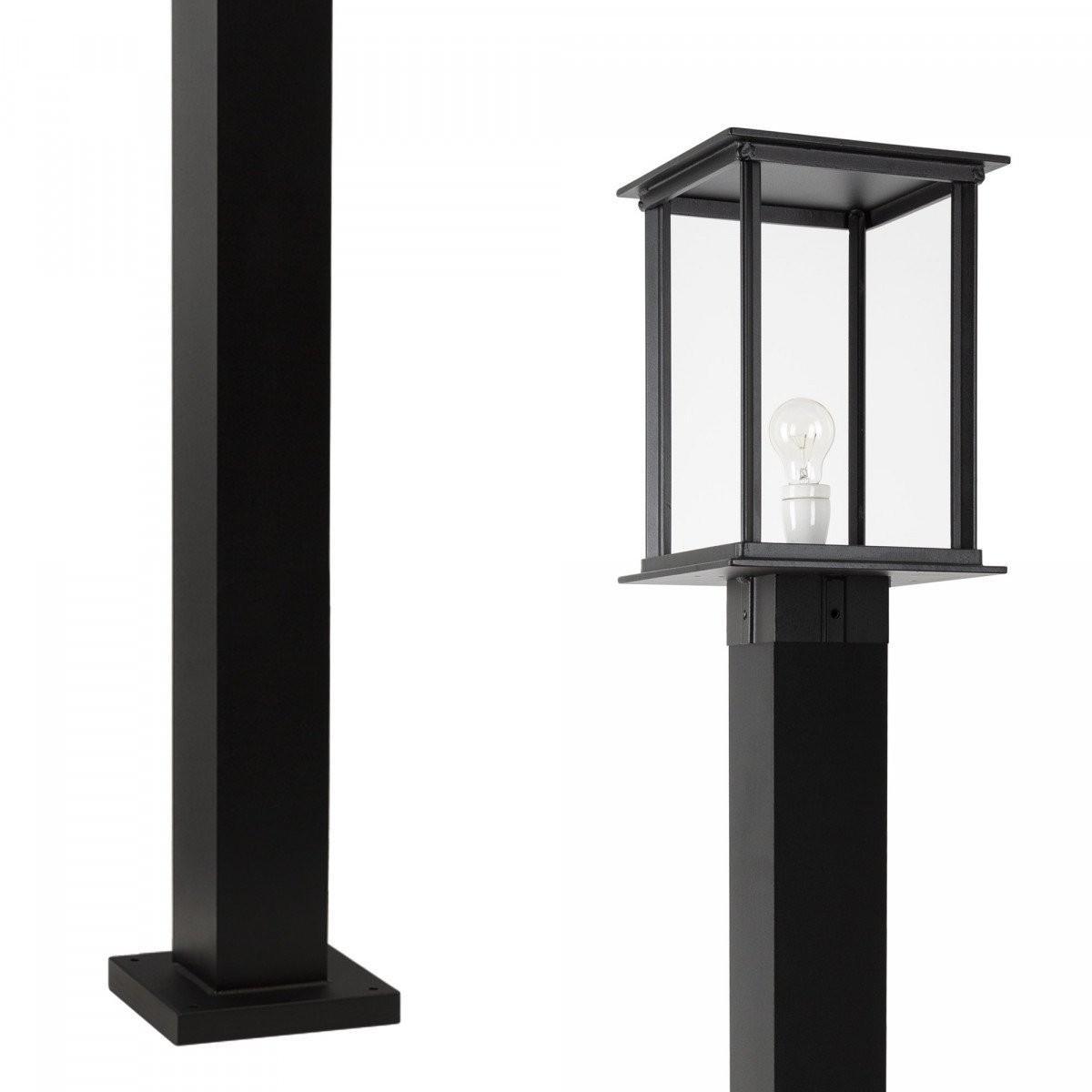 Außenlampe Vondel Terrace XL Außenbeleuchtung schwarz im klassischen Stil mit quadratischer Form
