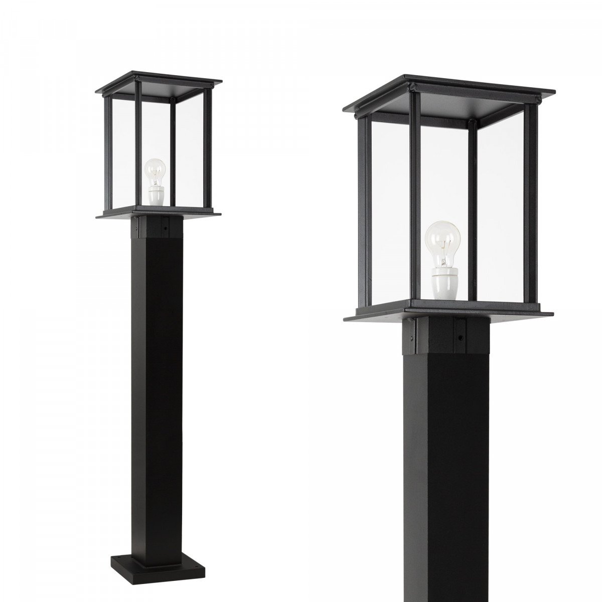 Außenlampe Vondel Terrace XL Außenbeleuchtung schwarz im klassischen Stil mit quadratischer Form