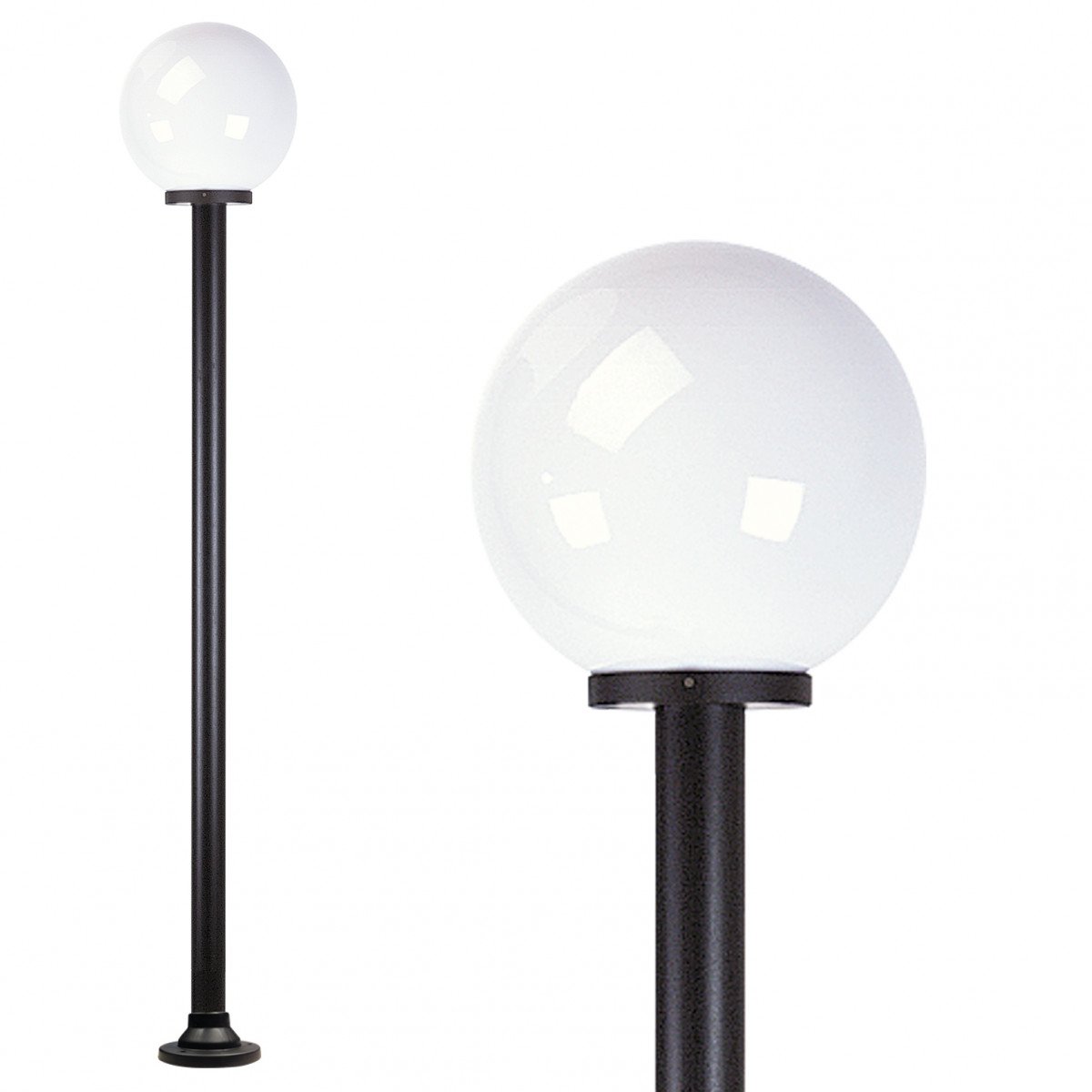 Gartenlampe Globe 150R Opal mit Kugel Ø30cm