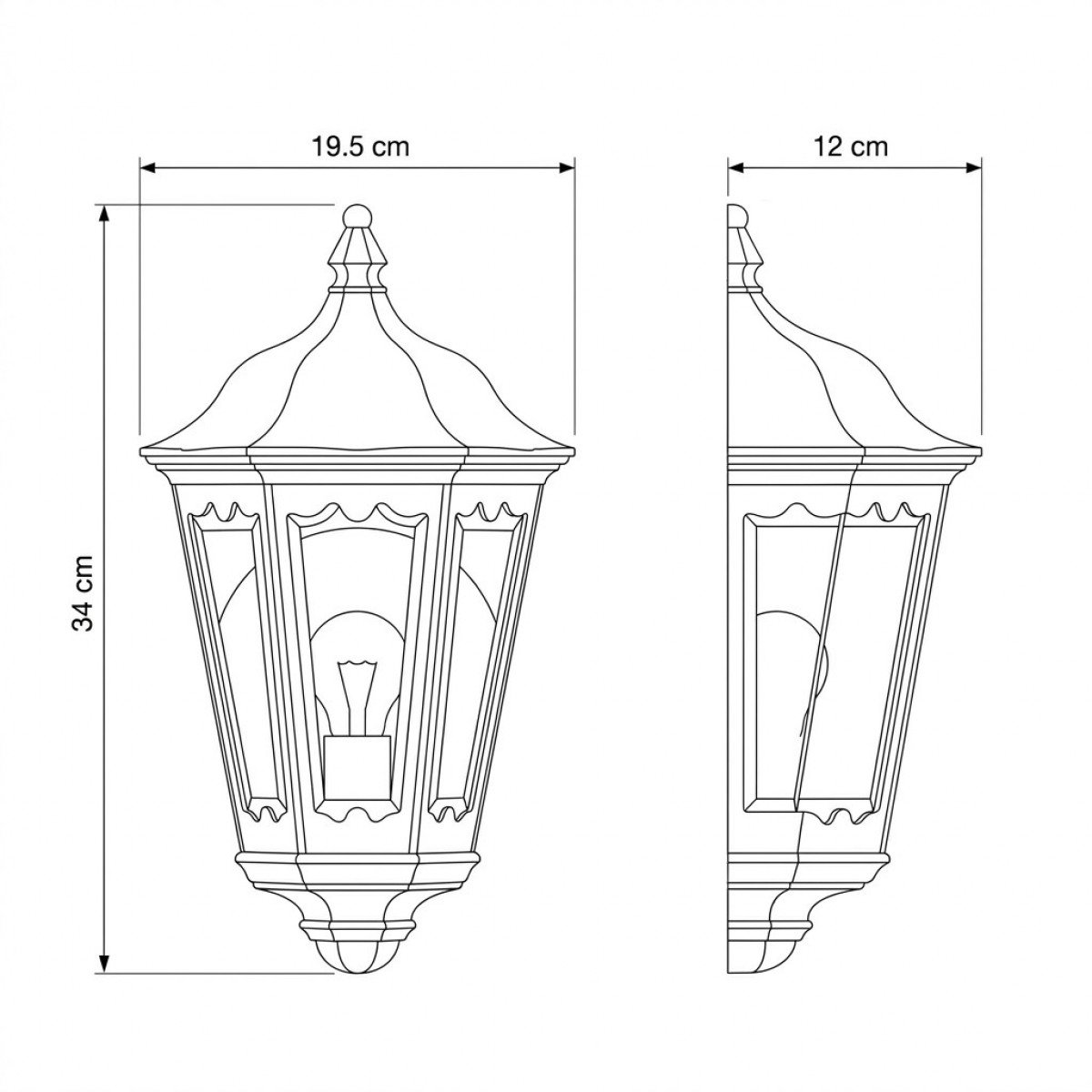 Außenlampe Maritim Wandleuchte Bronze klassisch