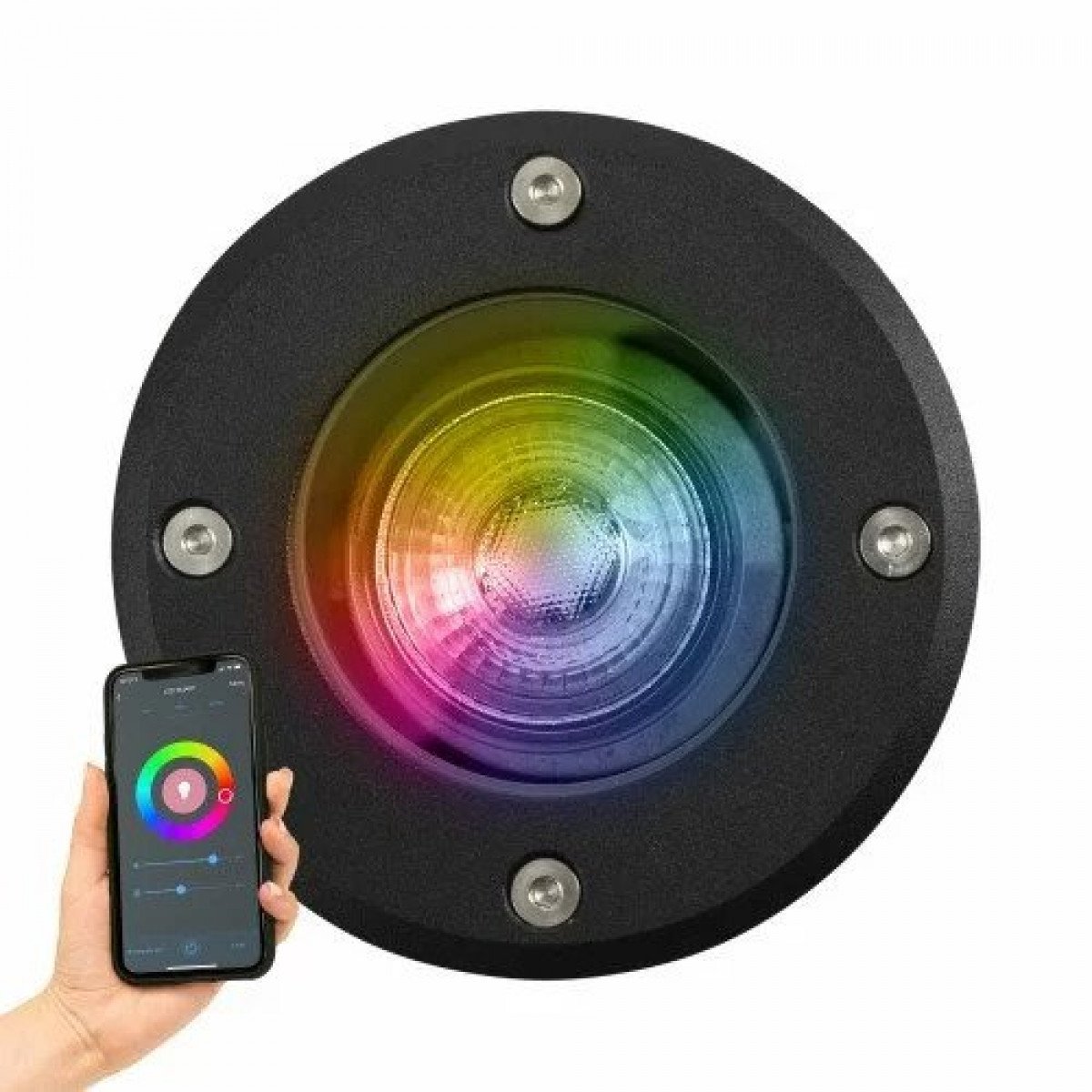 Bodenspot LED Ø11 Rund Schwarz mit smart WIFI LED