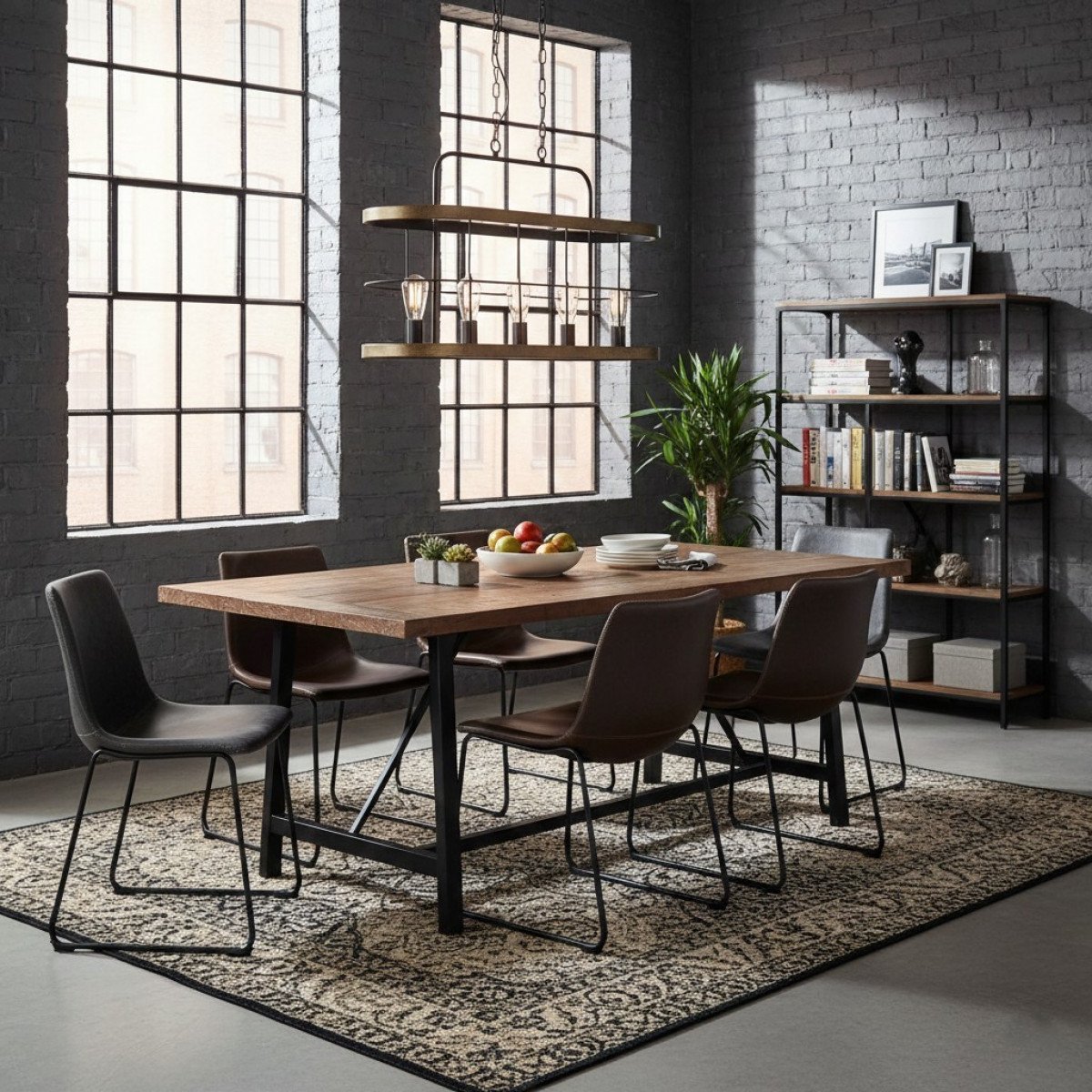 Benson 5 Hängeleuchte Gold Schwarz Metall 5×E27